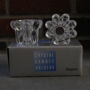 Vintage Elegance Crystal Candleholders